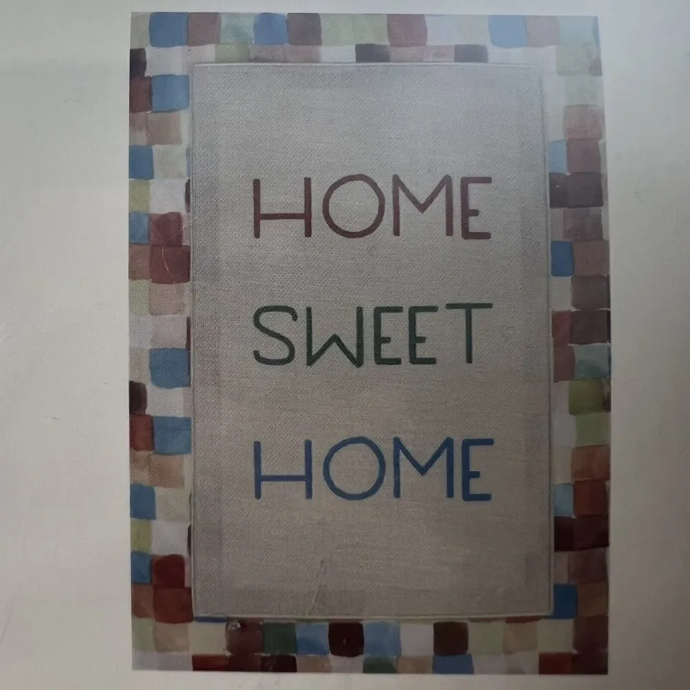 Garden Flag “ Home Sweet Home” - 12.5in X 18in Burlap Type Fabric